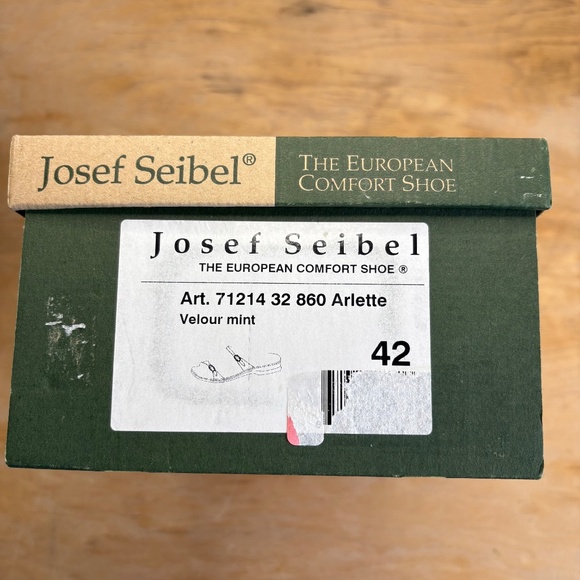 Josef Seibel Leather Sandals Size 11 NIB Mint Green Buckle Slip-On Comfort Shoes - Picture 13 of 13